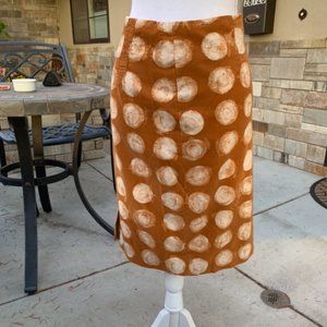 Anthropologie "Corded Dots Pencil Skirt" by Maeve